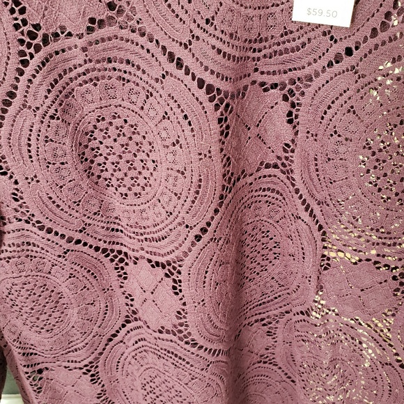 NWT! purple lace top from loft - Picture 4 of 4